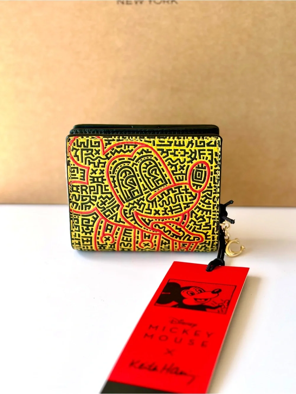 Coach Disney Mickey Mouse X Keith Haring Snap Wallet